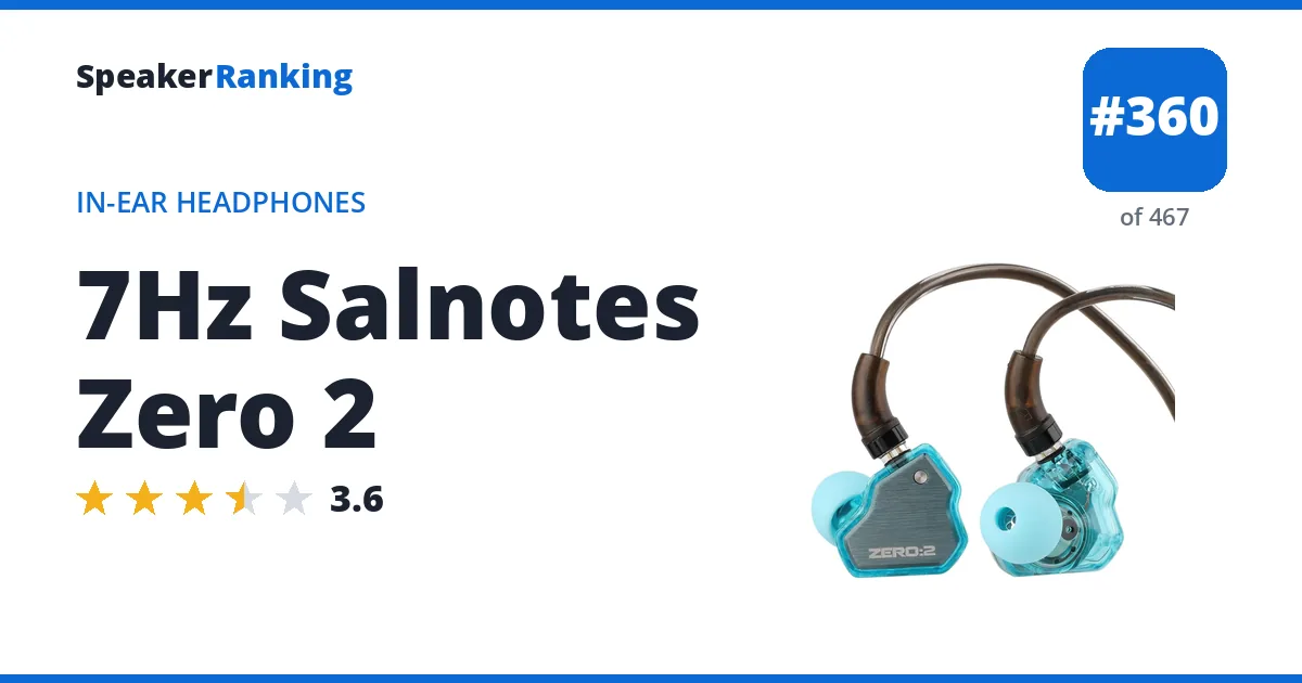 7Hz Salnotes Zero 2 ranking card