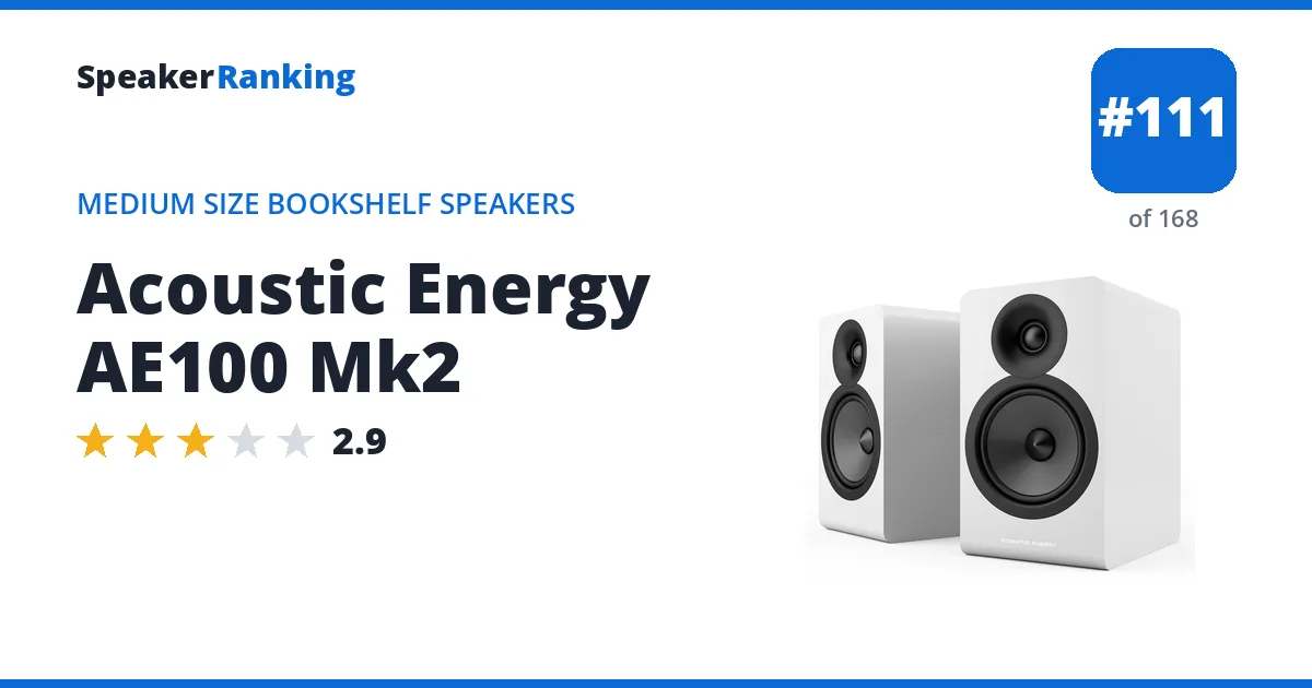 Acoustic Energy AE100 Mk2 ranking card