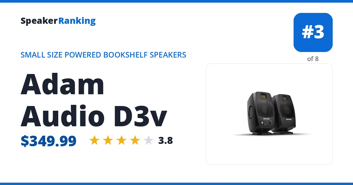 Adam Audio D3v ranking card