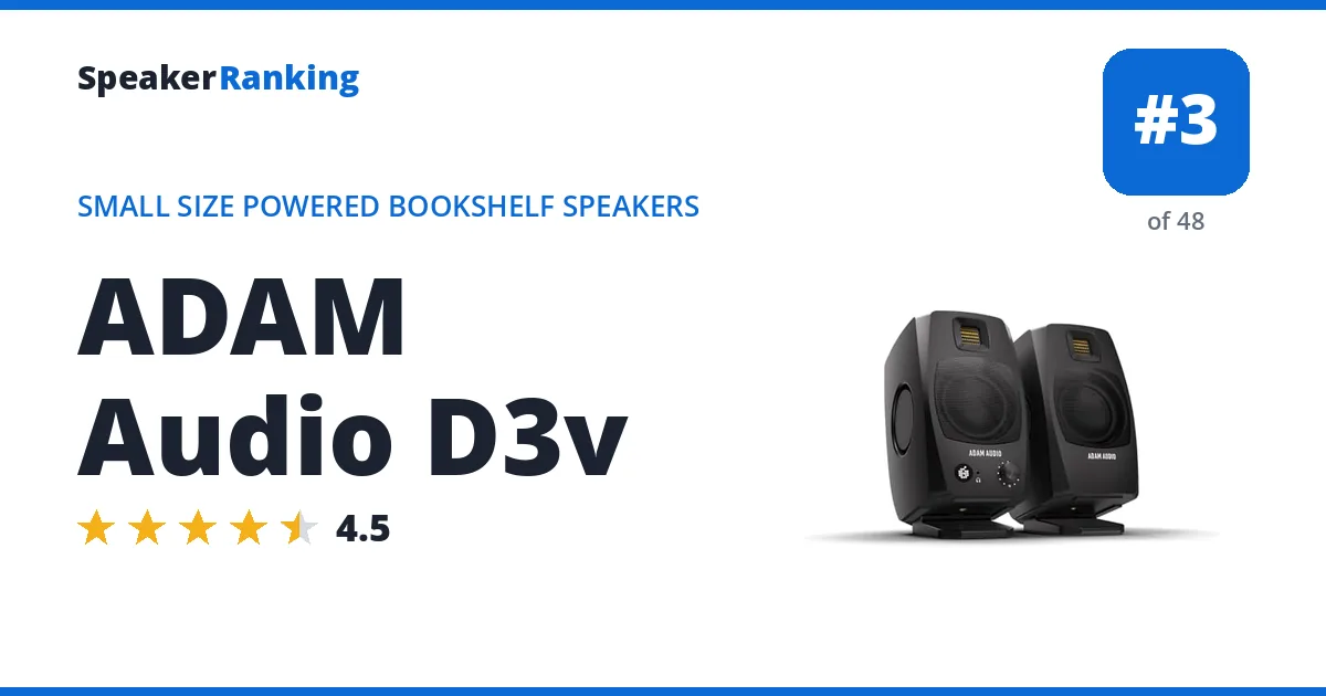 Adam Audio D3v ranking card