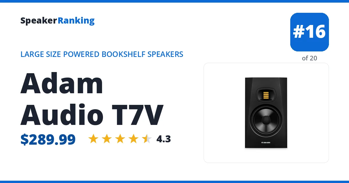 Adam Audio T7V ranking card