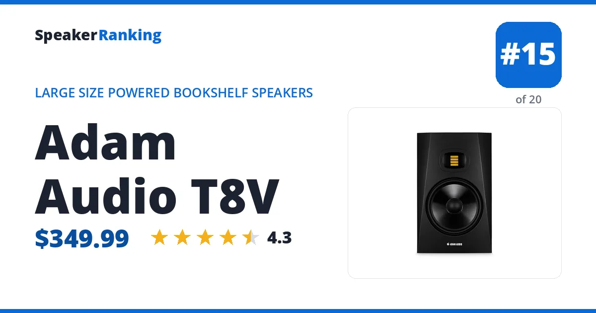 Adam Audio T8V ranking card