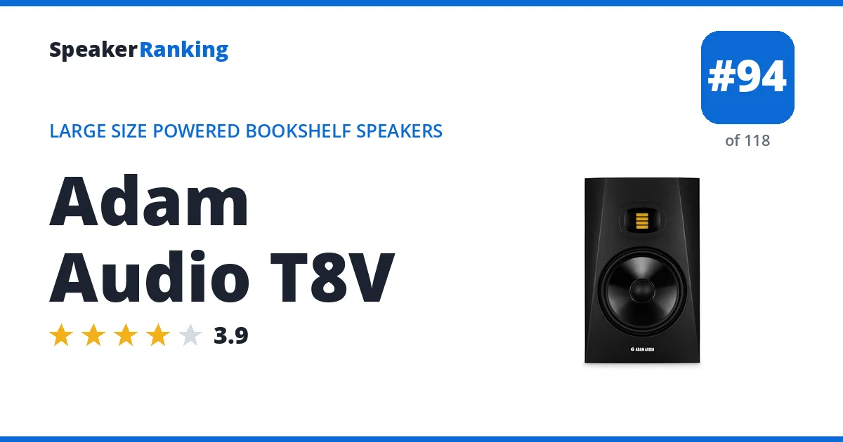 Adam Audio T8V ranking card