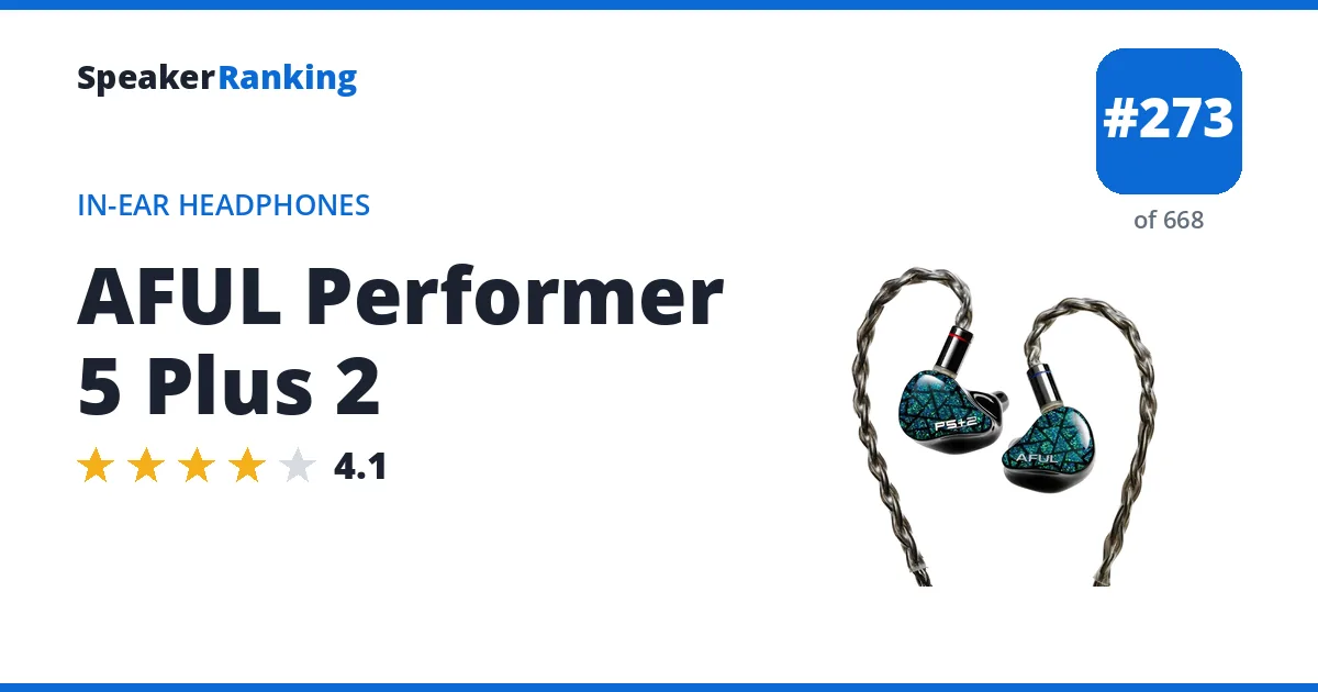 AFUL Performer 5 Plus 2 - ranked #269 of 657 In-Ear Headphones · Editor's rating 4.1/5