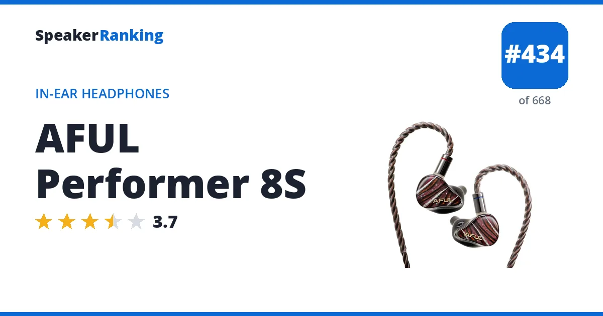 AFUL Performer 8S - ranked #430 of 657 In-Ear Headphones · Editor's rating 3.7/5