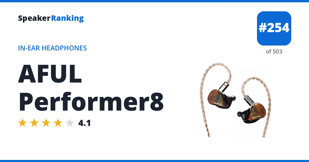 AFUL Performer8 - ranked #239 of 487 In-Ear Headphones · Editor's rating 4.1/5