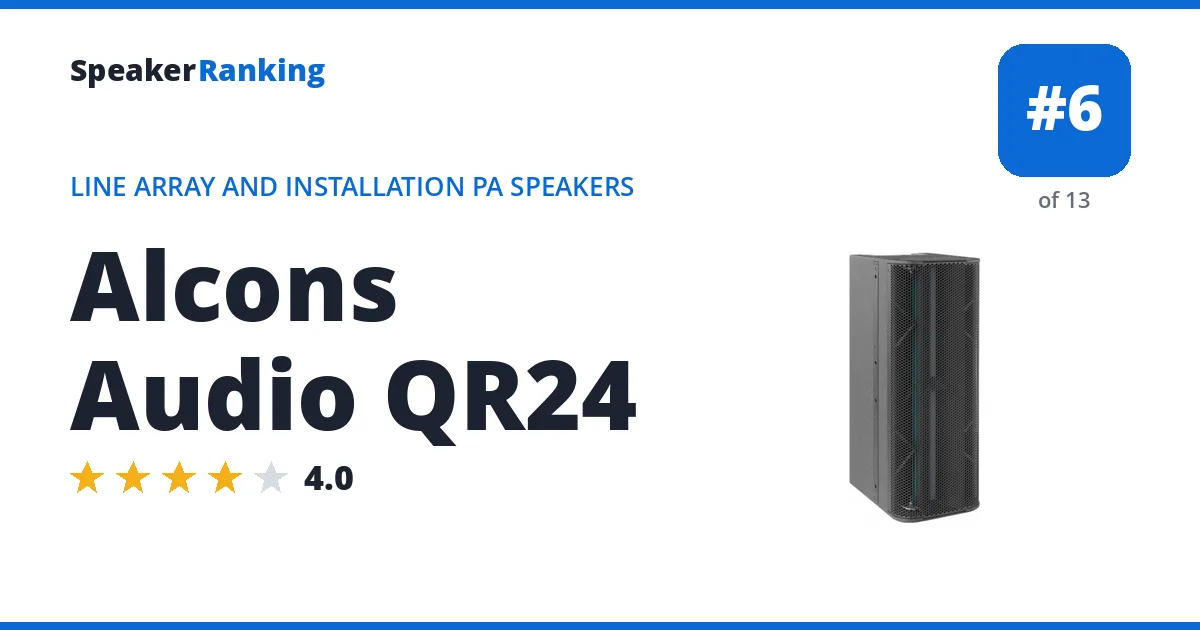 Alcons Audio QR24 - ranked #6 of 13 Line Array and Installation PA Speakers · Editor's rating 4/5