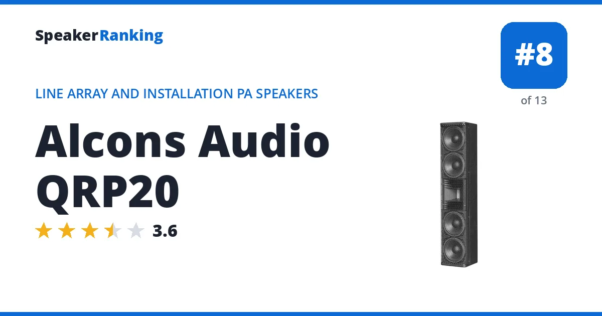Alcons Audio QRP20 - ranked #8 of 13 Line Array and Installation PA Speakers · Editor's rating 3.6/5