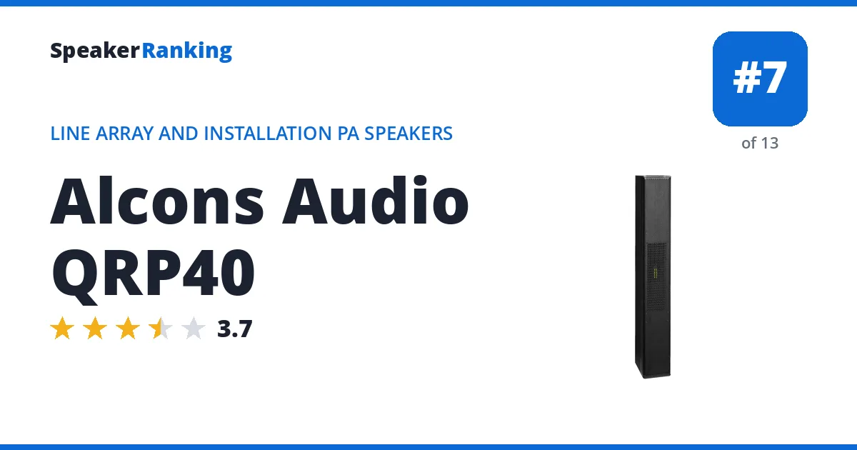 Alcons Audio QRP40 - ranked #7 of 13 Line Array and Installation PA Speakers · Editor's rating 3.7/5