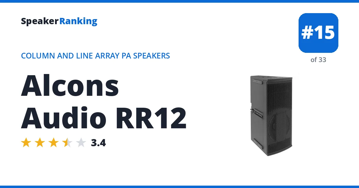 Alcons Audio RR12 - ranked #15 of 33 Column and Line Array PA Speakers · Editor's rating 3.4/5