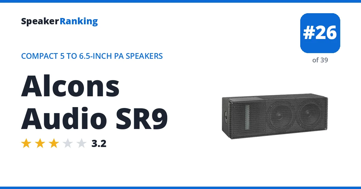 Alcons Audio SR9 ranking card