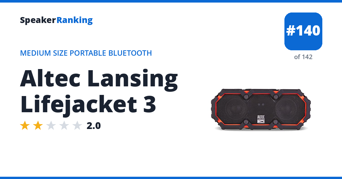 Altec Lansing Lifejacket 3 Specifications and Review