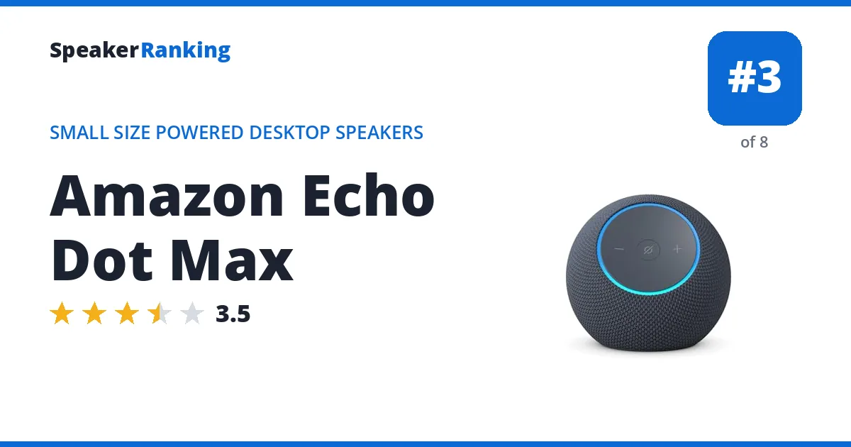 Amazon Echo Dot Max ranking card