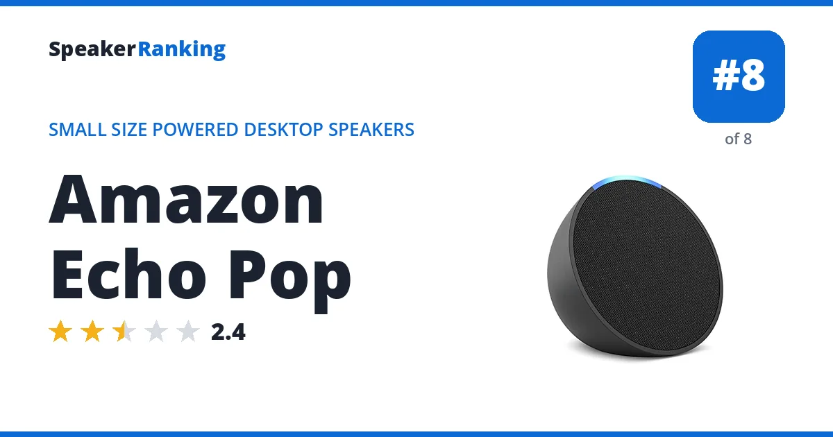 Amazon Echo Pop ranking card