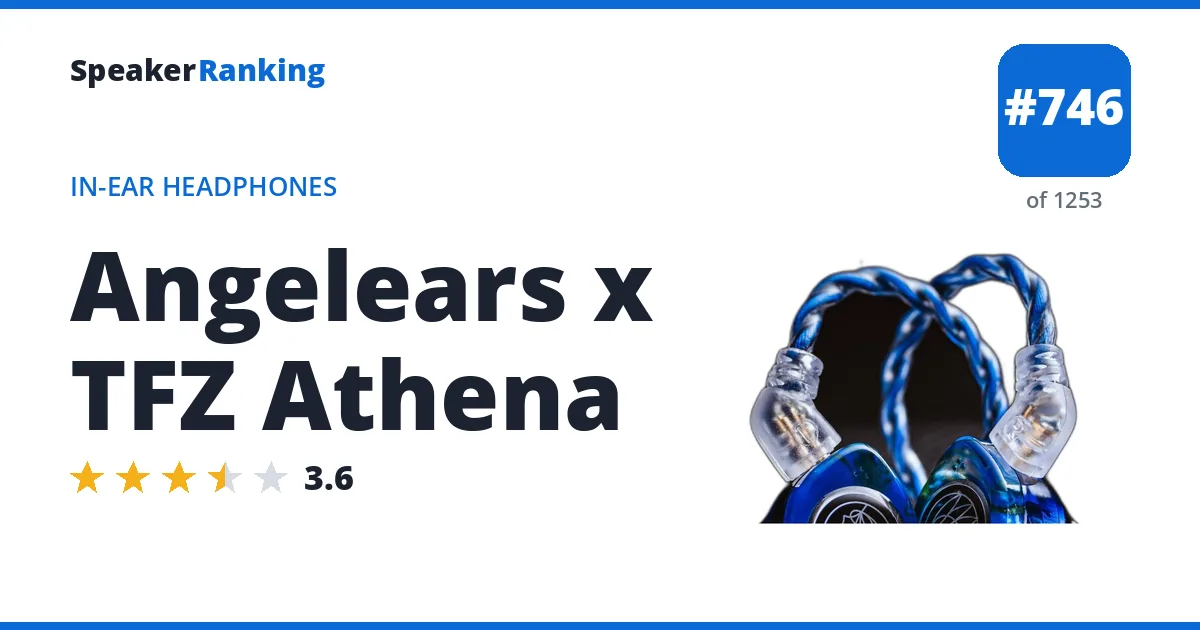 Angelears x TFZ Athena - ranked #746 of 1253 In-Ear Headphones · Editor's rating 3.6/5