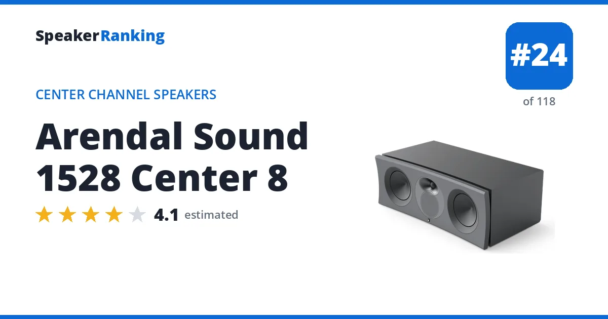 Arendal Sound 1528 Center 8 - ranked #24 of 118 Center Channel Speakers · Editor's rating 4.1/5