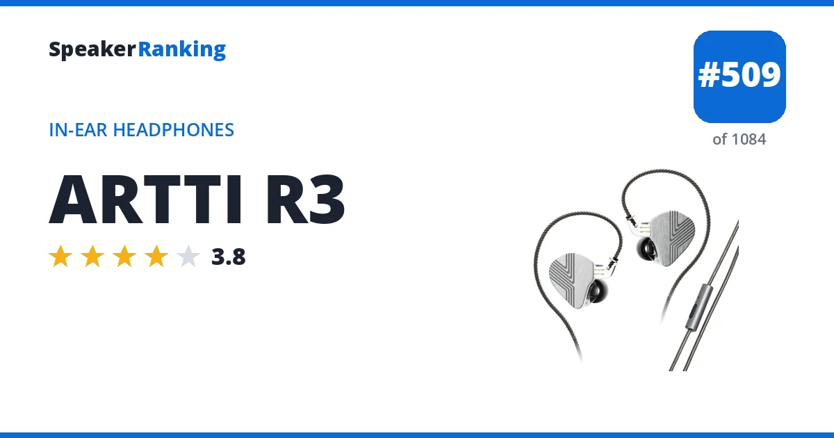 ARTTI R3 - ranked #507 of 1061 In-Ear Headphones · Editor's rating 3.8/5