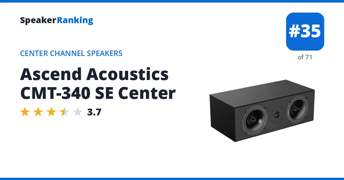 Ascend Acoustics CMT-340 SE Center ranking card