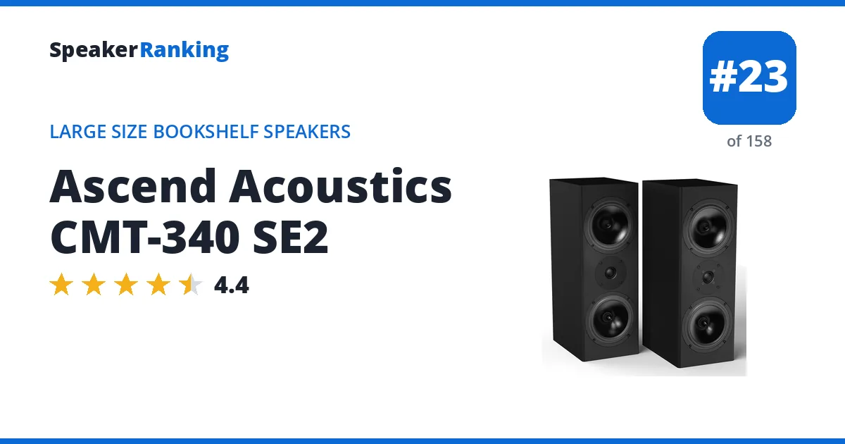 Ascend Acoustics CMT-340 SE2 - ranked #23 of 158 Large Size Bookshelf Speakers · Editor's rating 4.4/5