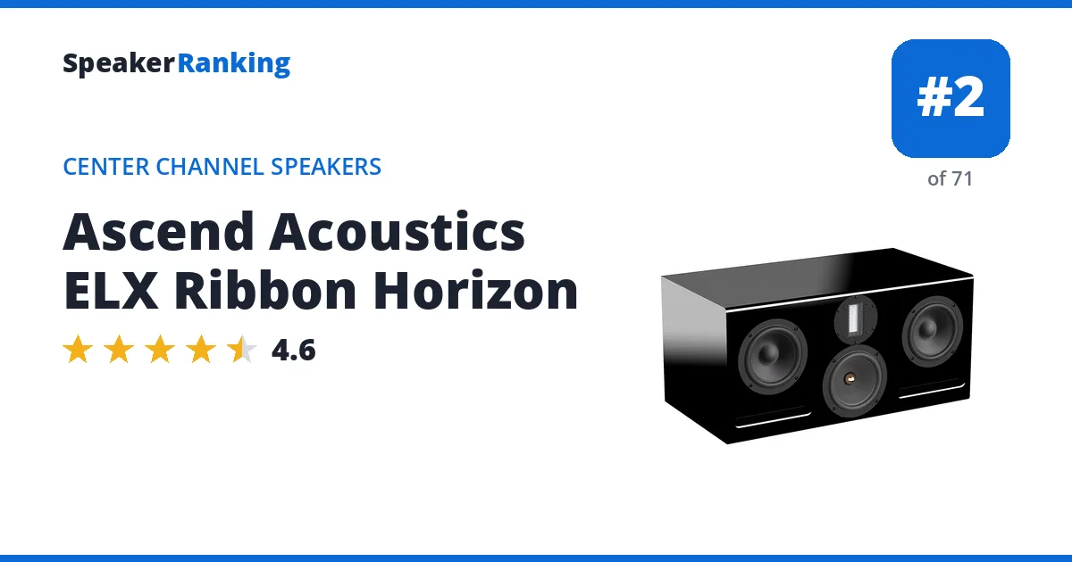 Ascend Acoustics ELX Ribbon Horizon - ranked #2 of 71 Center Channel Speakers · Editor's rating 4.6/5