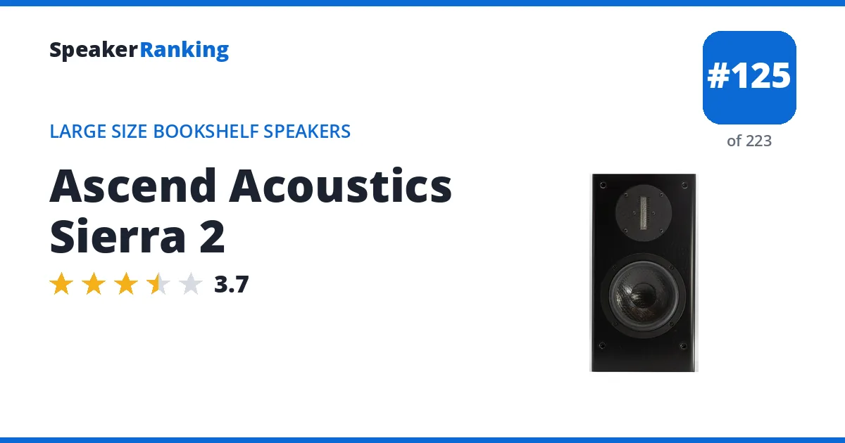 Ascend Acoustics Sierra 2 ranking card