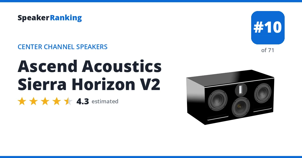 Ascend Acoustics Sierra Horizon V2 - ranked #10 of 71 Center Channel Speakers · Editor's rating 4.3/5