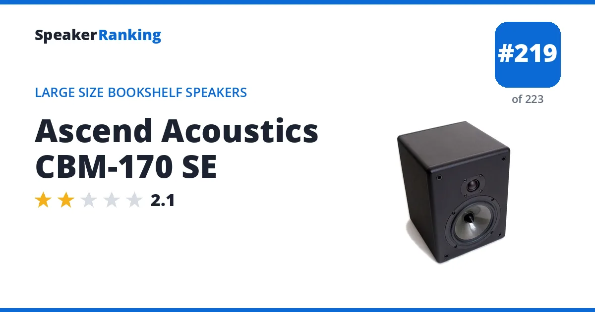 Ascend Acoustics CBM-170 SE ranking card