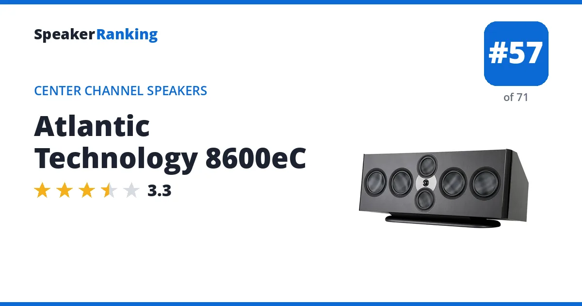 Atlantic Technology 8600eC - ranked #57 of 71 Center Channel Speakers · Editor's rating 3.3/5