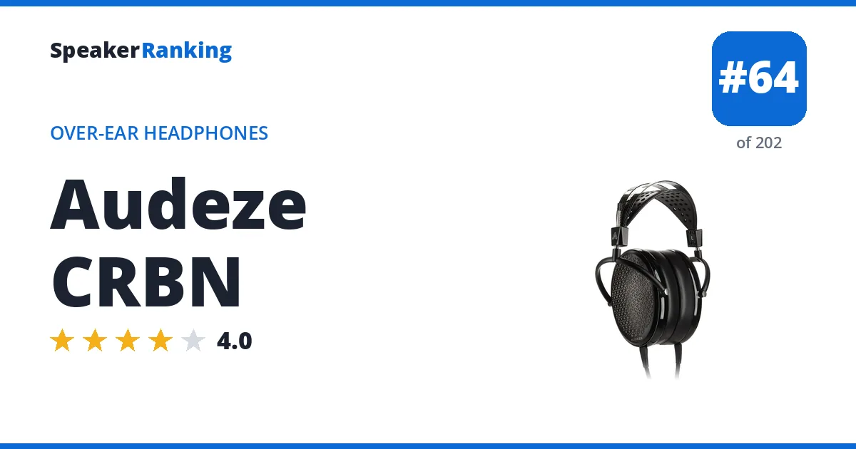 Audeze CRBN - ranked #64 of 201 Over-Ear Headphones · Editor's rating 4/5