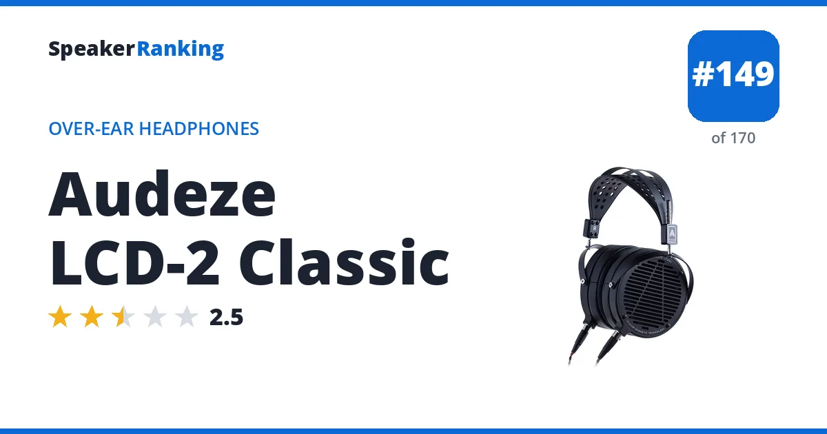 Audeze LCD-2 Classic - ranked #145 of 165 Over-Ear Headphones · Editor's rating 2.5/5