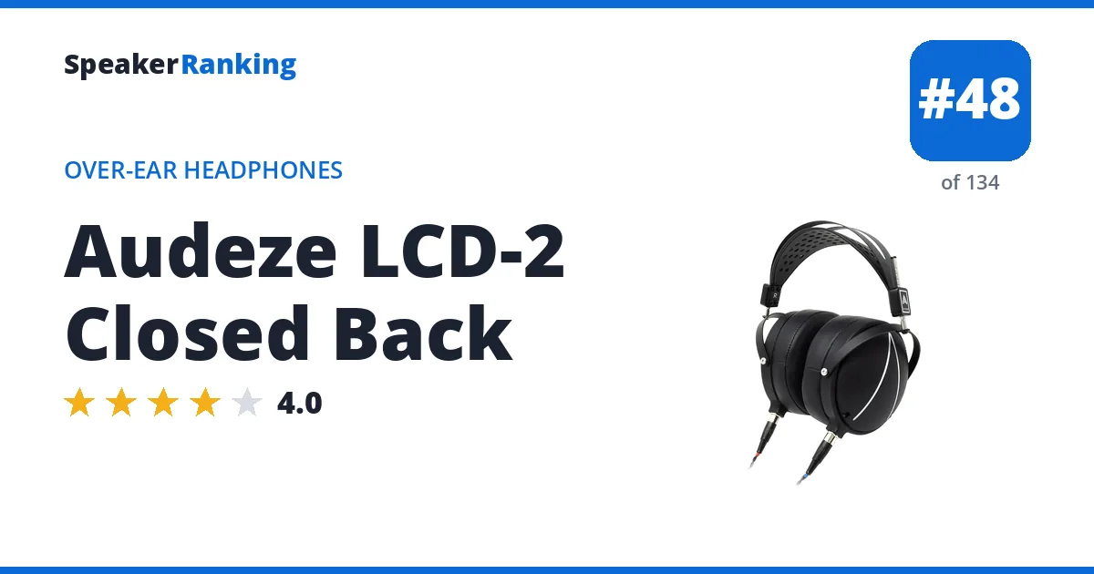 Audeze LCD-2 Closed Back ranking card