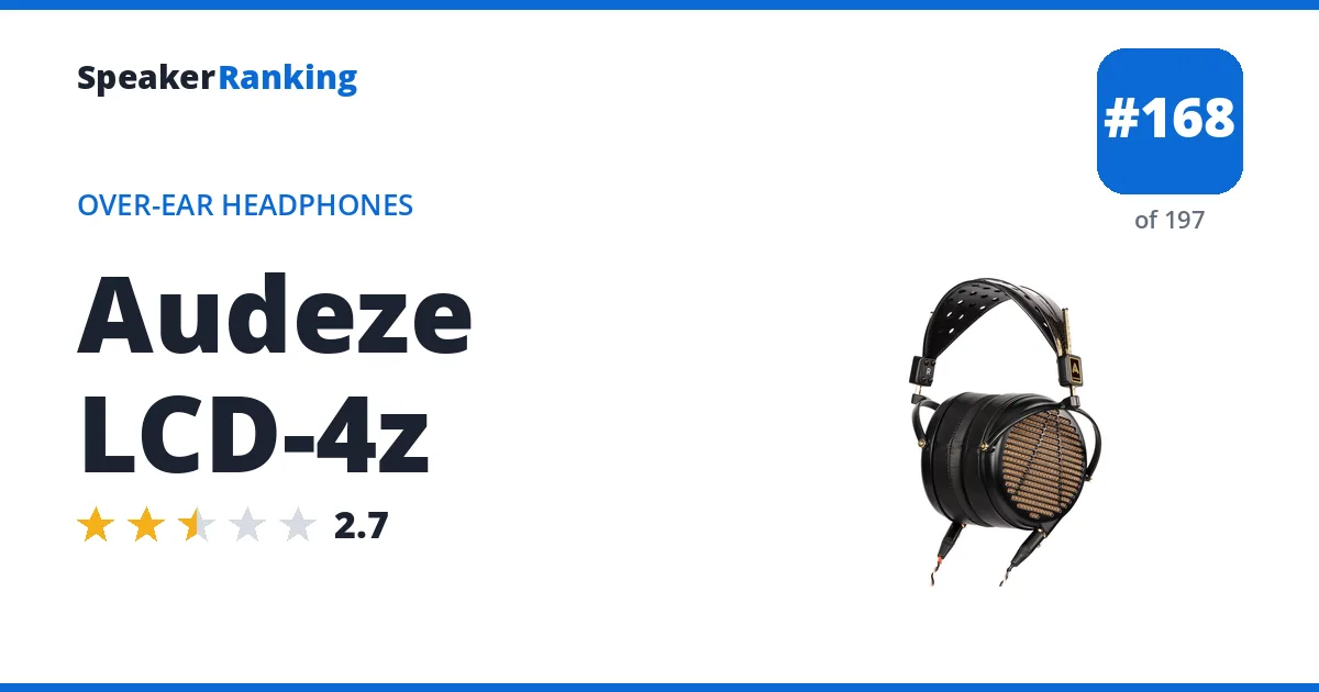 Audeze LCD-4z - ranked #161 of 190 Over-Ear Headphones · Editor's rating 2.7/5