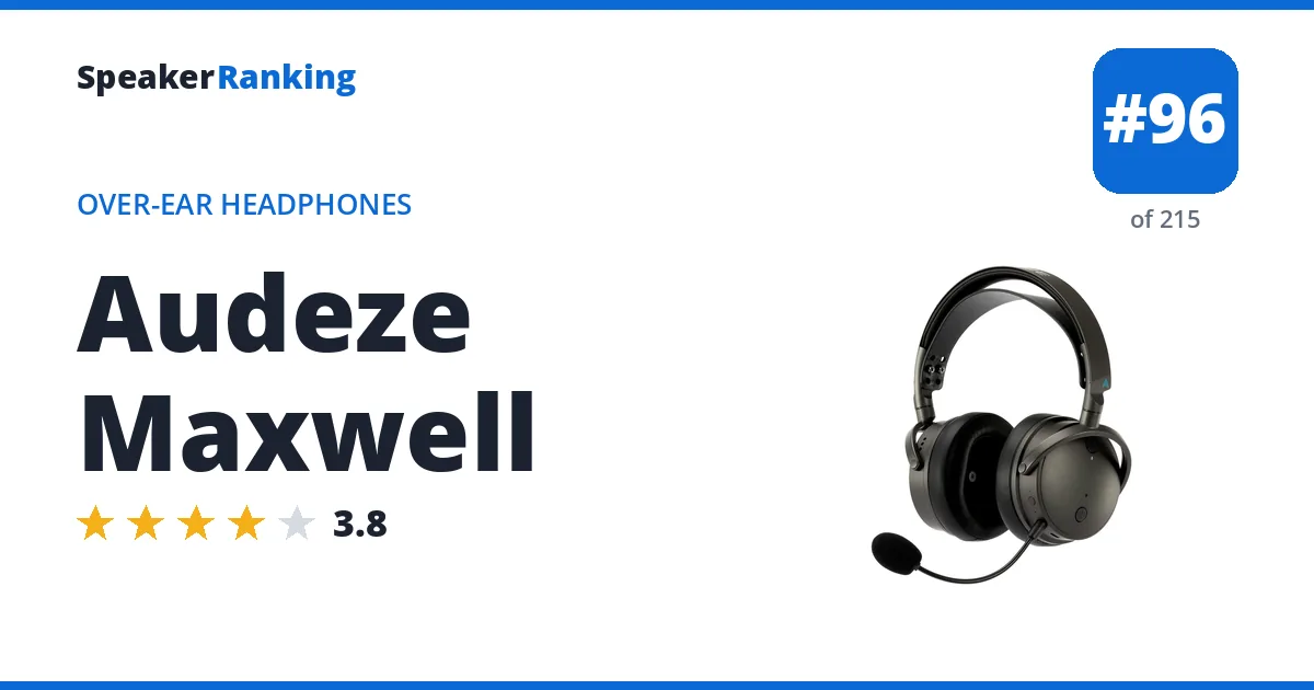Audeze Maxwell - ranked #96 of 213 Over-Ear Headphones · Editor's rating 3.8/5