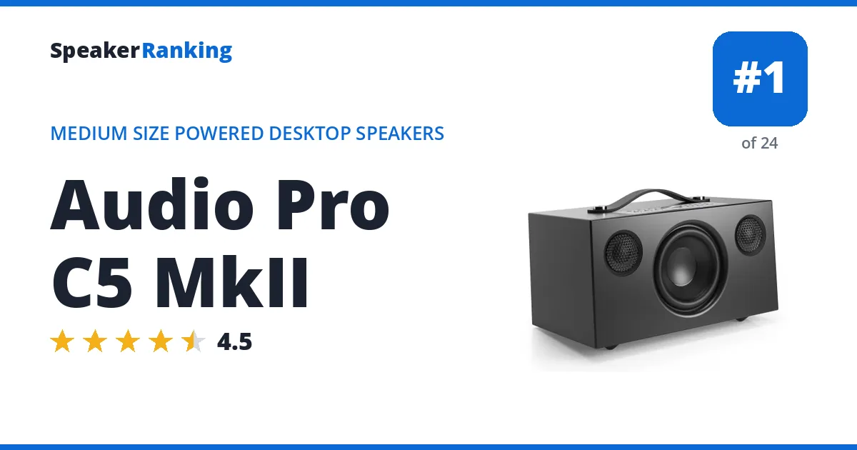 Audio Pro C5 MkII - ranked #1 of 24 Medium Size Powered Desktop Speakers · Editor's rating 4.5/5