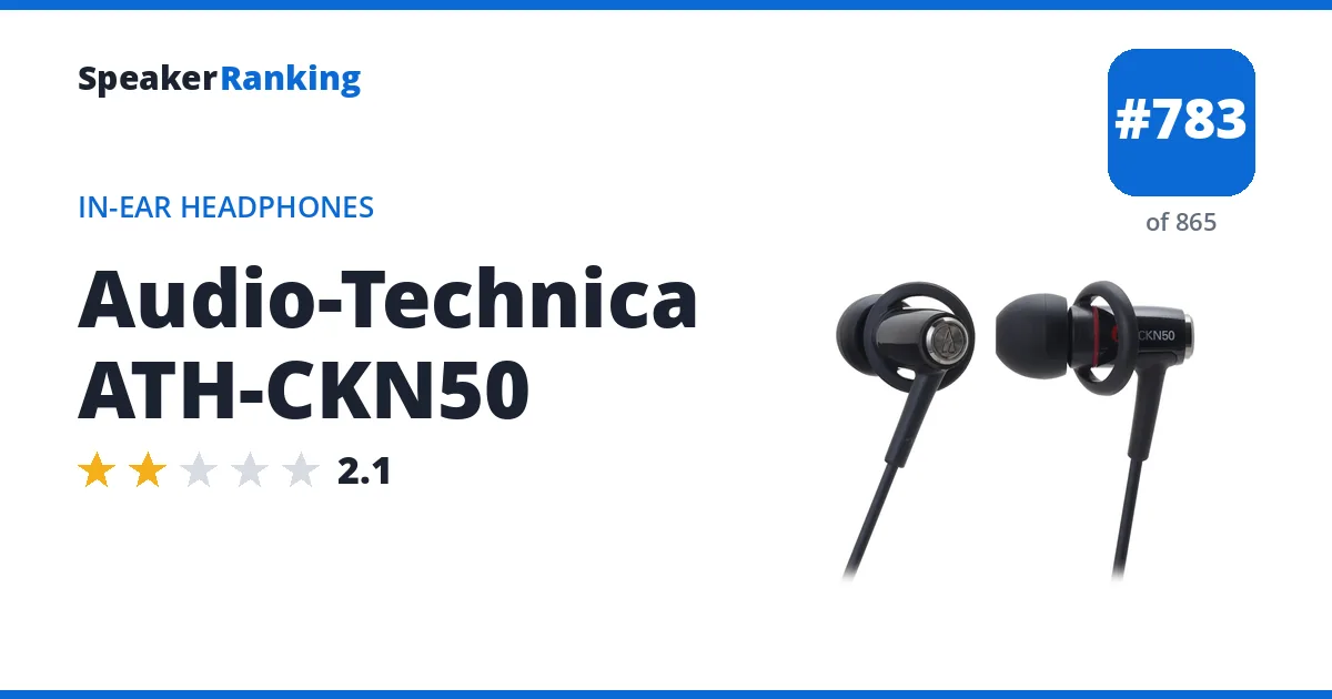 Audio-Technica ATH-CKN50 - ranked #783 of 865 In-Ear Headphones · Editor's rating 2.1/5