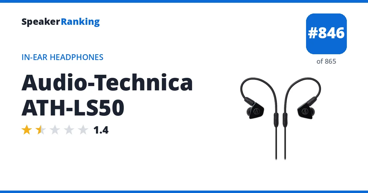 Audio-Technica ATH-LS50 - ranked #846 of 865 In-Ear Headphones · Editor's rating 1.4/5