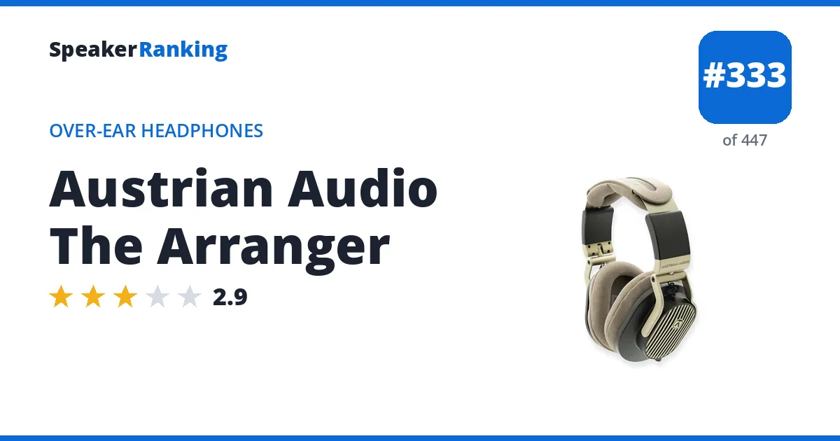 Austrian Audio The Arranger - ranked #333 of 447 Over-Ear Headphones · Editor's rating 2.9/5