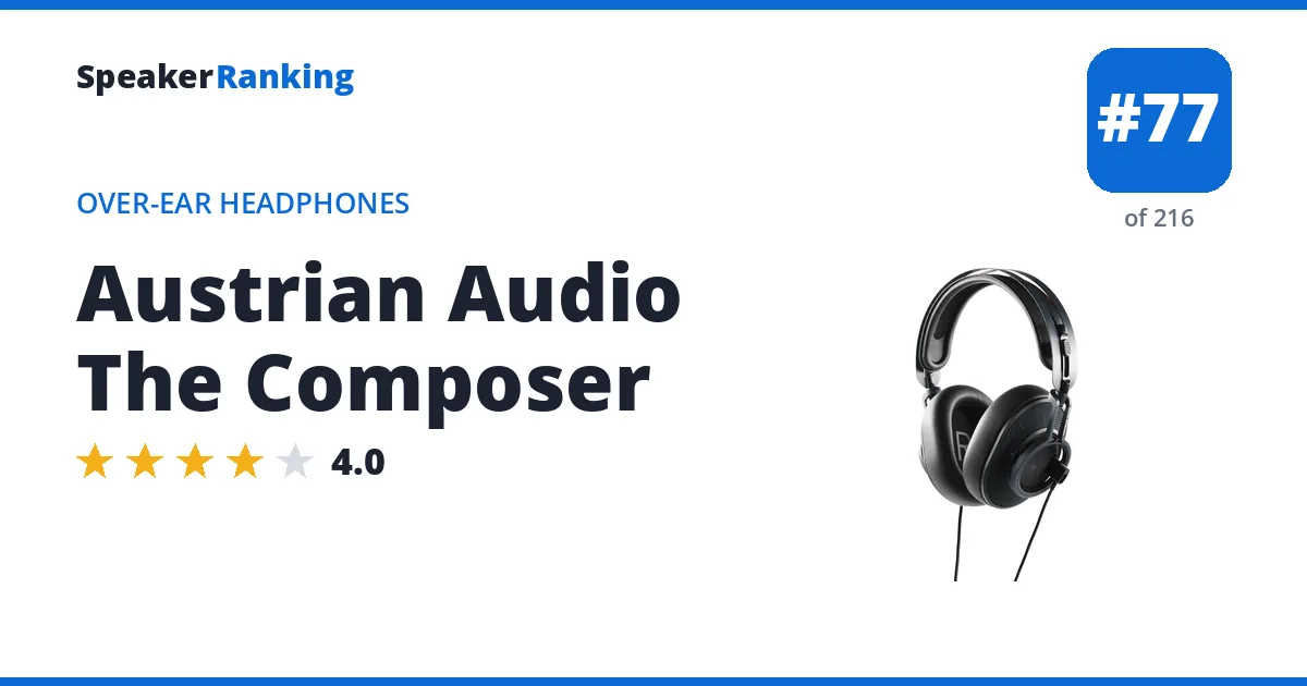 Austrian Audio The Composer - ranked #77 of 216 Over-Ear Headphones · Editor's rating 4/5