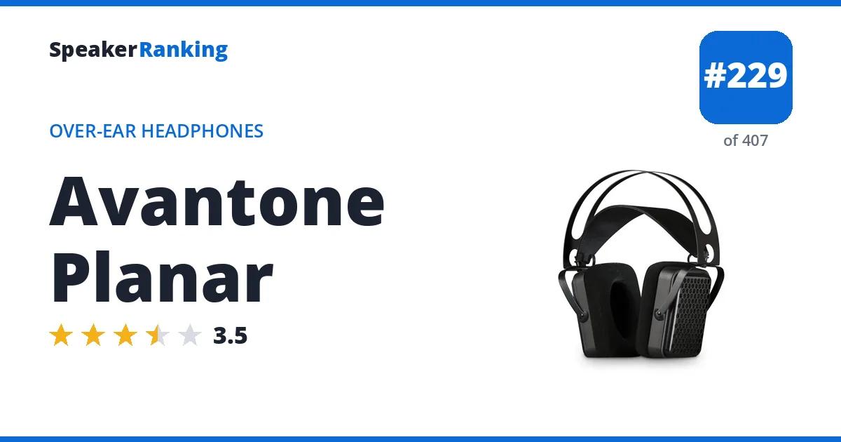 Avantone Planar - ranked #229 of 382 Over-Ear Headphones · Editor's rating 3.5/5