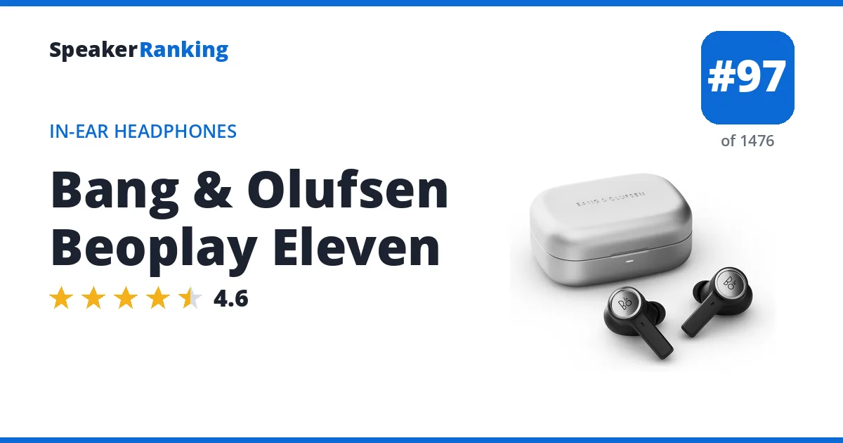 Bang & Olufsen Beoplay Eleven - ranked #93 of 1448 In-Ear Headphones · Editor's rating 4.6/5