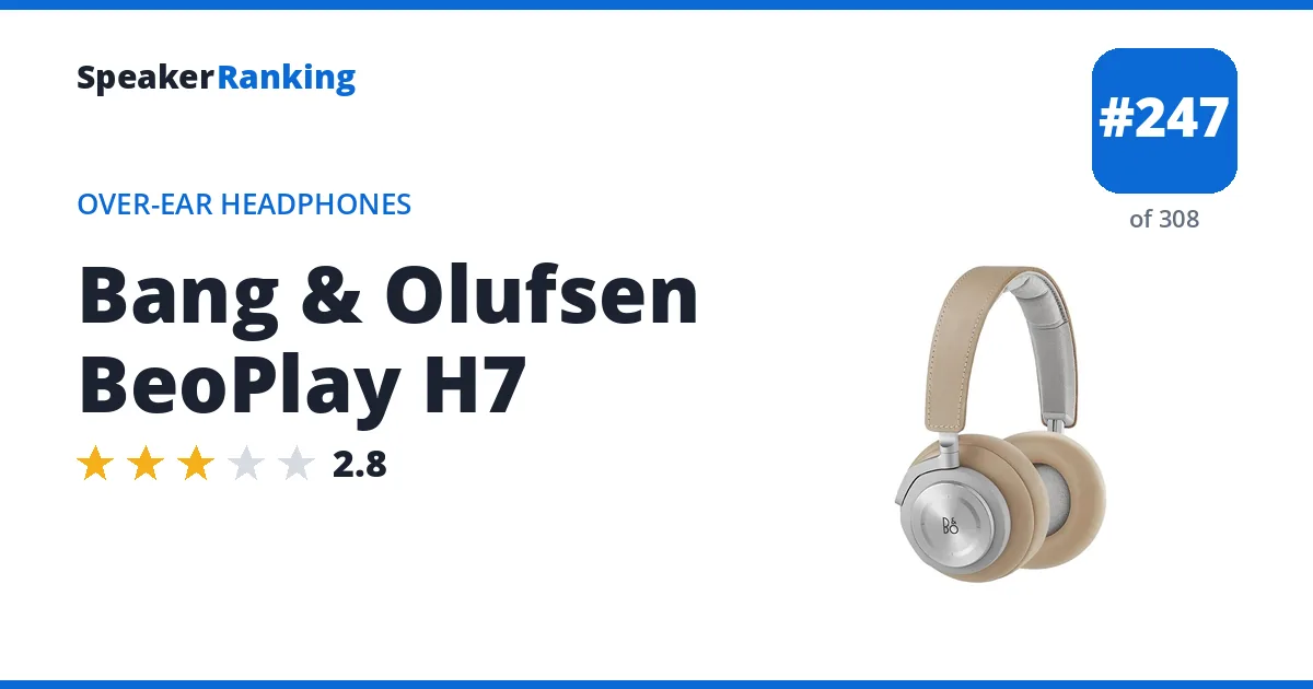 Bang & Olufsen BeoPlay H7 ranking card