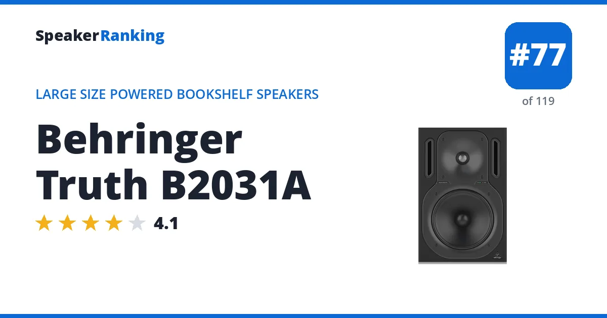 Behringer Truth B2031A ranking card