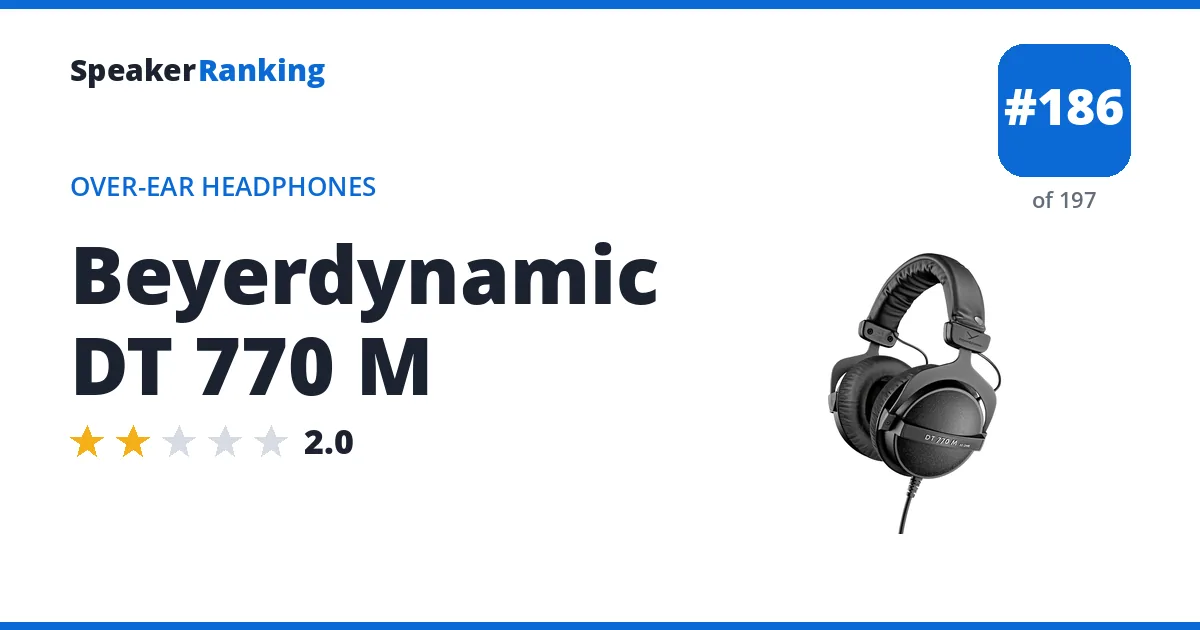 Beyerdynamic DT 770 M - ranked #179 of 190 Over-Ear Headphones · Editor's rating 2/5