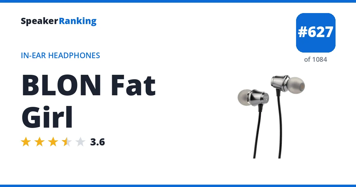 BLON Fat Girl - ranked #612 of 1061 In-Ear Headphones · Editor's rating 3.6/5