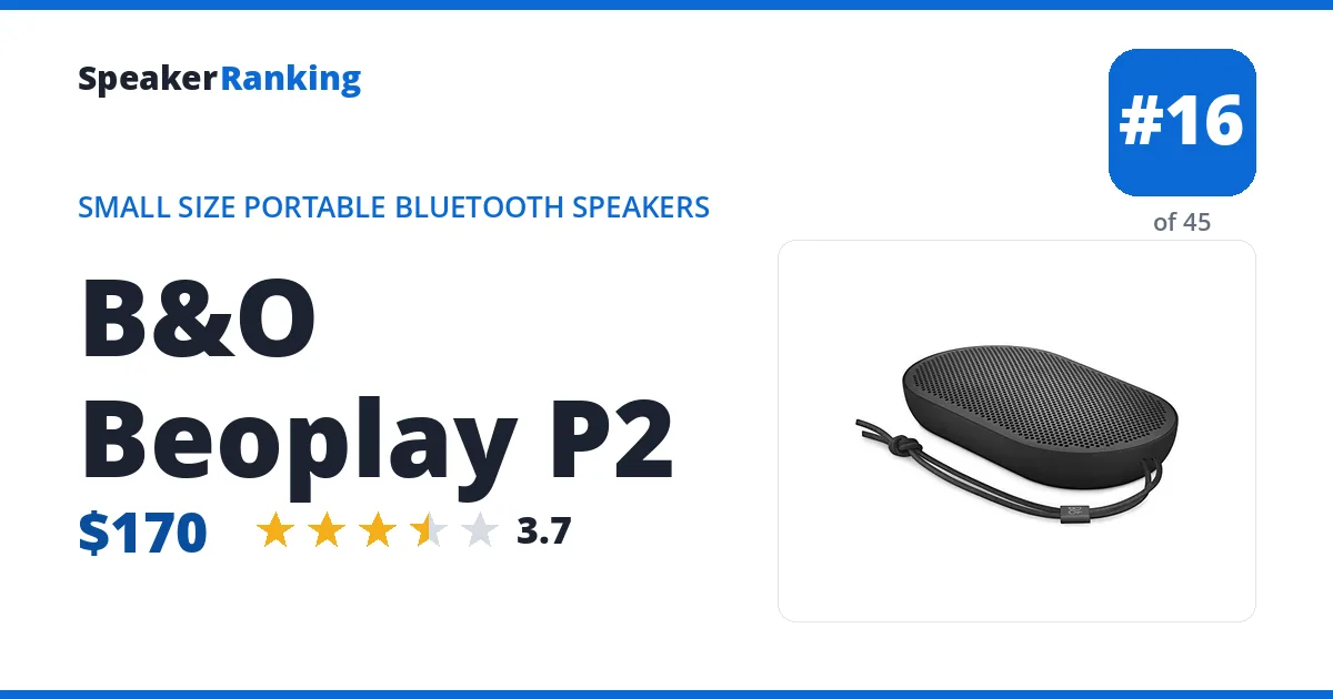B&O Beoplay P2 ranking card