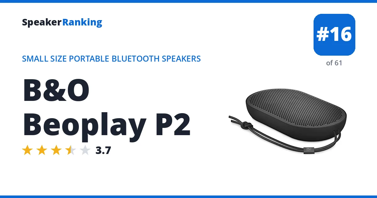 B&O Beoplay P2 ranking card