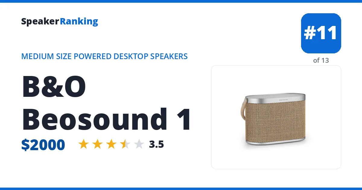 B&O Beosound 1 - ranked #11 of 13 Medium Size Powered Desktop Speakers · Editor's rating 3.5/5
