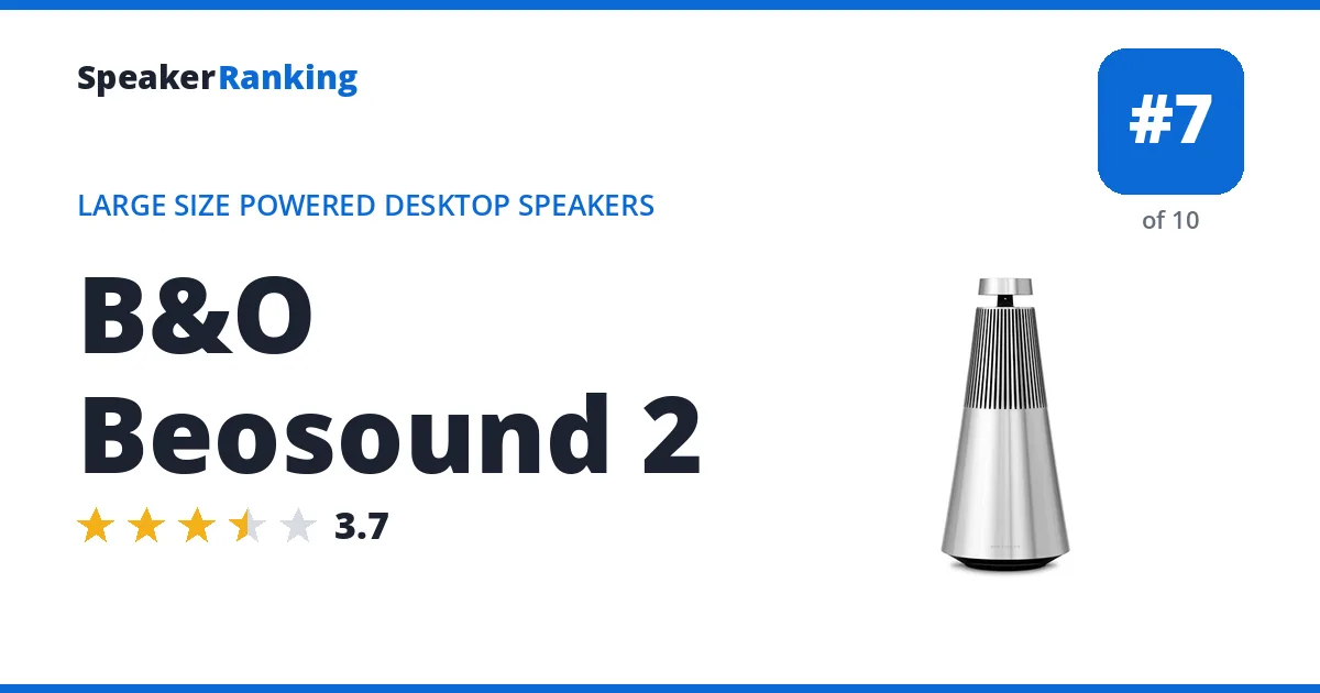 B&O Beosound 2 - ranked #7 of 10 Large Size Powered Desktop Speakers · Editor's rating 3.7/5