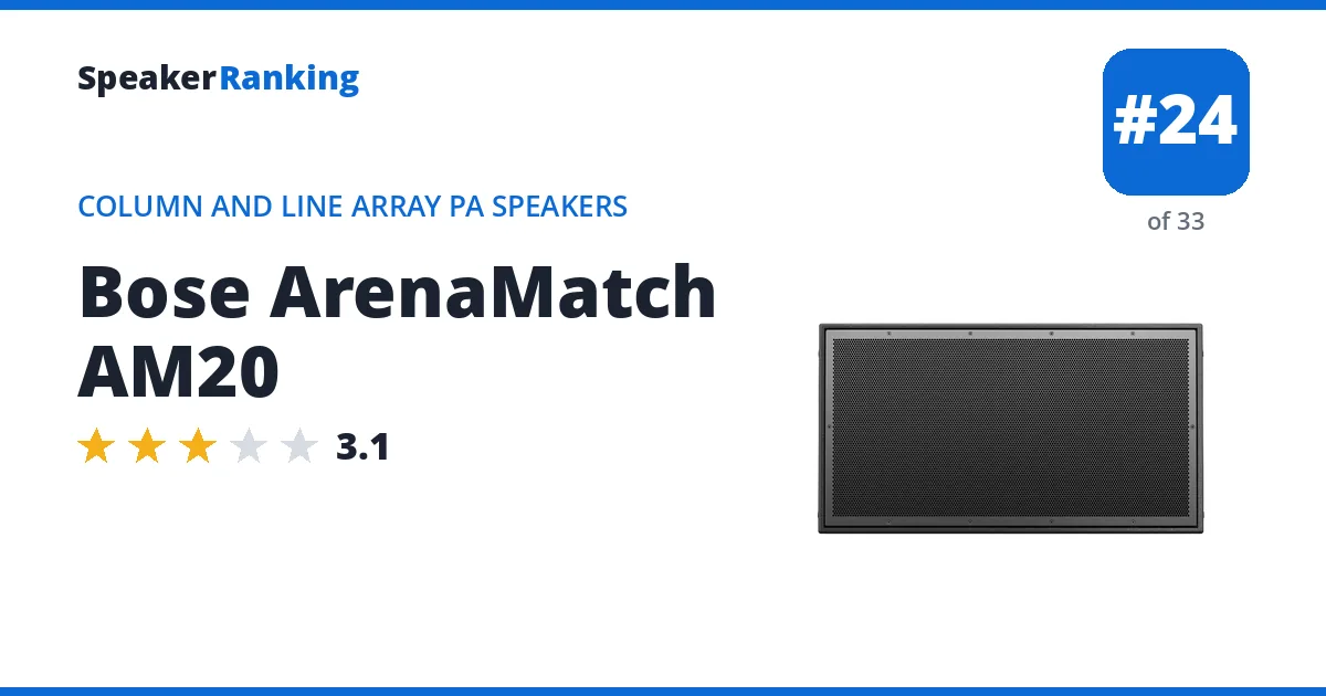 Bose ArenaMatch AM20 - ranked #24 of 33 Column and Line Array PA Speakers · Editor's rating 3.1/5