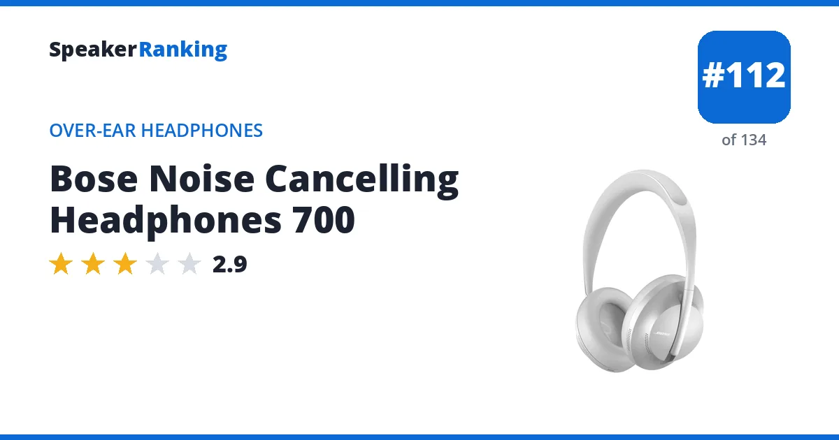 Bose Noise Cancelling Headphones 700 ranking card